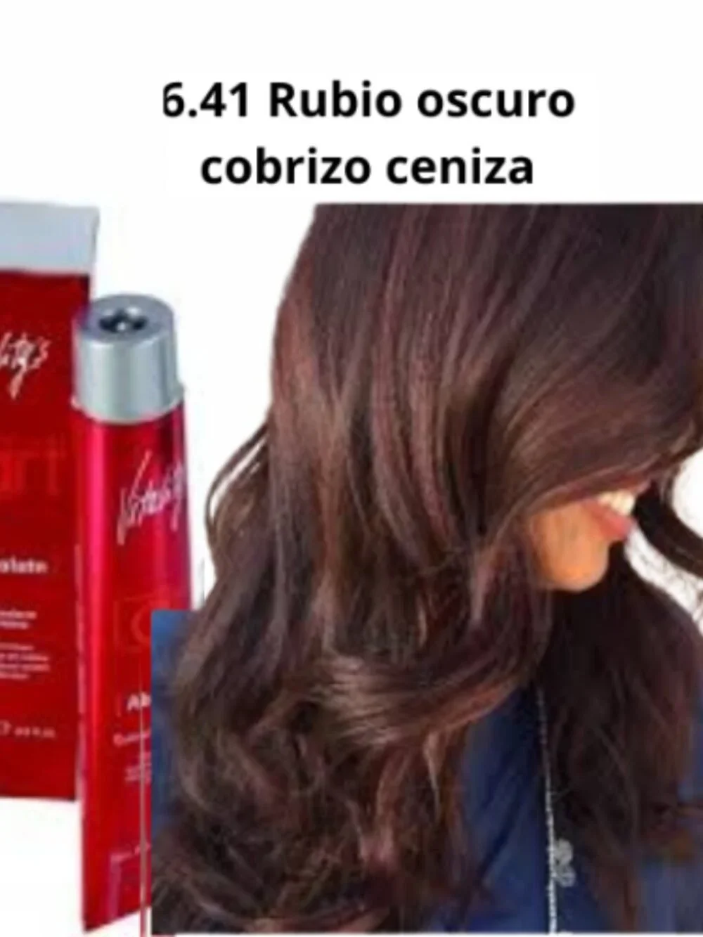 Tinte Vitality's 6.41 Rubio oscuro cobrizo ceniza colores para cabellos 100 ml